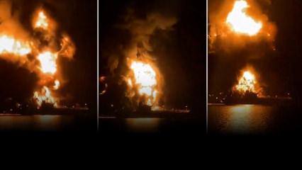 Basra K&ouml;rfezi alev alev: Petrol tankeri vuruldu