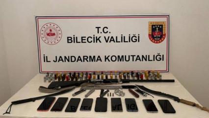 Bilecik'te silah ka&ccedil;ak&ccedil;ılığı operasyonu: 11 kişi g&ouml;zaltına alındı