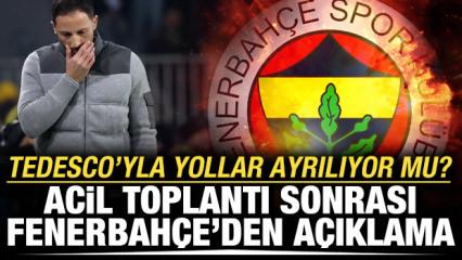 Tedesco'yla yollar ayrılıyor mu? Acil toplantı sonrası Fenerbah&ccedil;e'den a&ccedil;ıklama