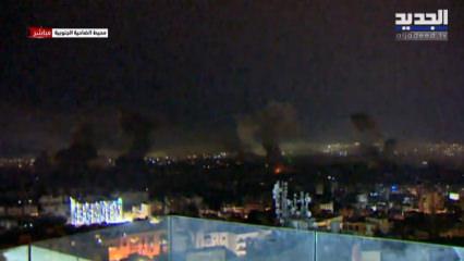 İsrail canlı yayında Beyrut'a bomba yağdırdı
