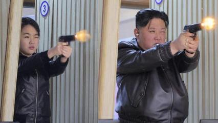 Kuzey Kore lideri 13 yaşındaki kızıyla atış talimi yaptı