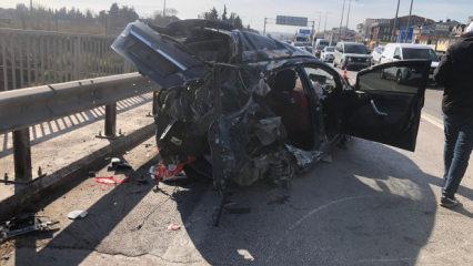 Korkun&ccedil; kaza: Su tankerine ok gibi saplandı! 