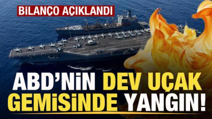 Son dakika: ABD'nin dev savaş gemisinde yangın! Bilan&ccedil;o a&ccedil;ıklandı