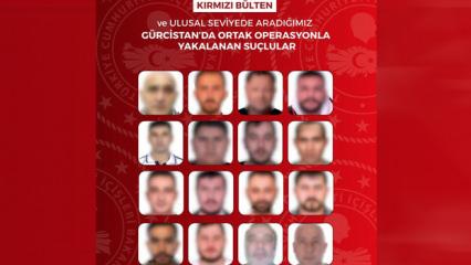 T&uuml;rkiye ve G&uuml;rcistan'dan ortak operasyon: 13'&uuml; kırmızı b&uuml;ltenli 16 su&ccedil;lu yakalandı