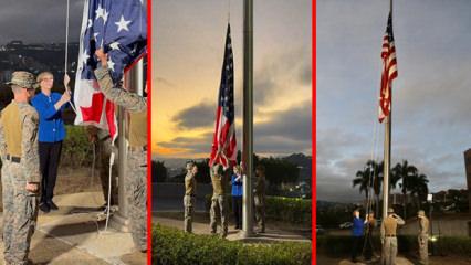 Venezuela'da 7 yıl sonra ABD bayrağı g&ouml;ndere &ccedil;ekildi