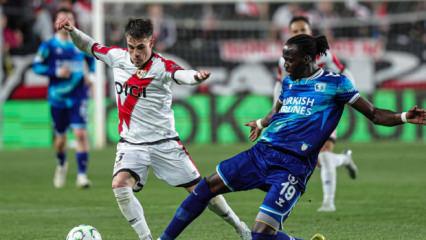 &Ccedil;eyrek final hayali kıl payı ka&ccedil;tı! Samsunspor, Rayo taraftarlarının t&uuml;ylerini &uuml;rpertti