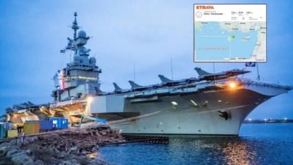 Fransız u&ccedil;ak gemisini radarlar değil, akıllı saat yakaladı... T&uuml;rkiye&rsquo;ye 100 km kala ifşa