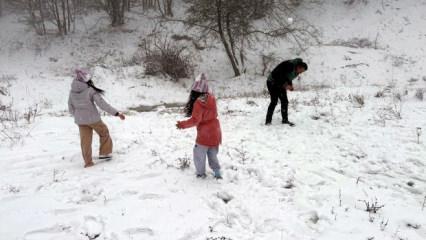 Ganos Dağı'nda kar kalınlığı 10 santime ulaştı