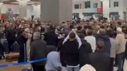 Gaziantep Havalimanı'nda umre yolcuları arasında meydan kavgası