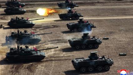 Kim Jong Un ve kızı tank kullandı