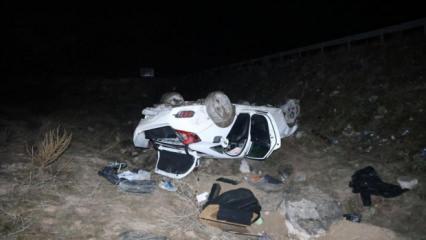 Kontrolden &ccedil;ıkan otomobil şarampole u&ccedil;tu: 4 yaralı