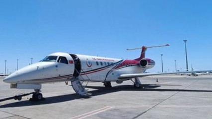 Suudi Arabistan'da rahatsızlanan T&uuml;rk vatandaşı ambulans u&ccedil;akla yurda getirildi