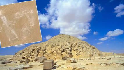 Tur rehberinden skandal hareket: 4 bin yıllık Mısır piramidine &ccedil;&ouml;p adam ve kadın &ccedil;izdi!