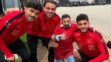 Milli Takım'a s&uuml;rpriz ziyaret! Sosyal medyada g&uuml;ndem oldu