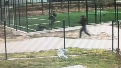 Edirne'de &ccedil;ocuk parkında silahlı dehşet kamerada