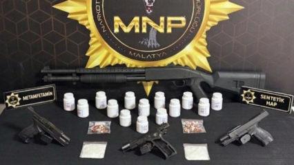 Malatya'da zehir ve silah operasyonu: 3 adrese eş zamanlı baskın!