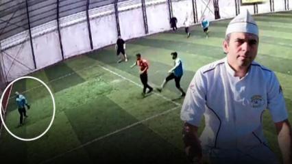 Halı sahada facia: G&ouml;ğs&uuml;ne &ccedil;arpan top canından etti 
