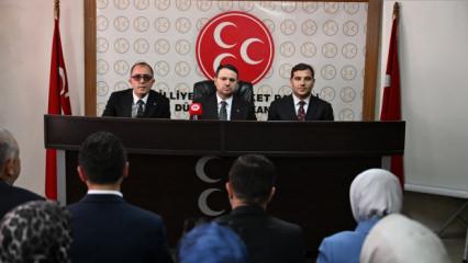 Adalet Bakanı Akın G&uuml;rlek MHP D&uuml;zce İl Başkanlığını ziyaret etti