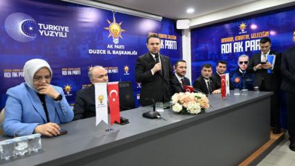 Adalet Bakanı G&uuml;rlek, AK Parti D&uuml;zce İl Başkanlığında konuştu
