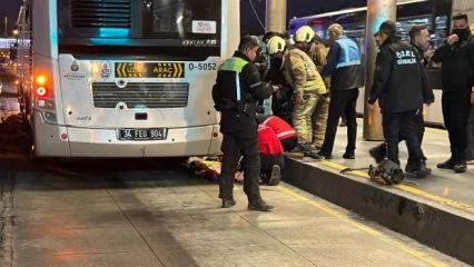 Bah&ccedil;elievler'de metrob&uuml;s&uuml;n, ayağını ezdiği kadın yaralandı
