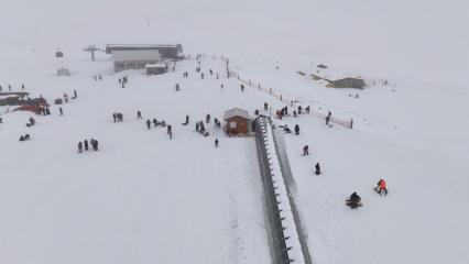 Binler bayram tatilinde Davraz Kayak Merkezi&rsquo;ni tercih etti