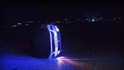 &Ccedil;orum'da otomobille polis aracı &ccedil;arpıştı: 1'i polis, 3 yaralı