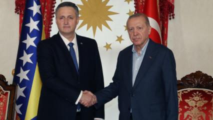 Cumhurbaşkanı Erdoğan, Bosna Hersek Devlet Başkanlığı Konseyi Başkanı ile g&ouml;r&uuml;şt&uuml;