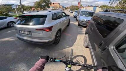 Bisikletli genci sıkıştıran s&uuml;r&uuml;c&uuml;ye 180 bin lira ceza kesildi