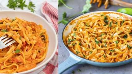 Klasik makarnaları unutun! Tek tencerede kremalı sebzeli demleme makarna tarifi