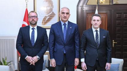 K&uuml;lt&uuml;r ve Turizm Bakanı Ersoy, Kuzey Makedonyalı mevkidaşıyla bir araya geldi