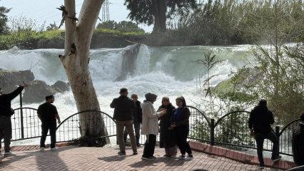 Niagara değil Tarsus! İlk defa bu seviyede akıyor