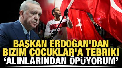 Başkan Erdoğan'dan Bizim &Ccedil;ocuklar'a tebrik! "Alınlarından &ouml;p&uuml;yorum"