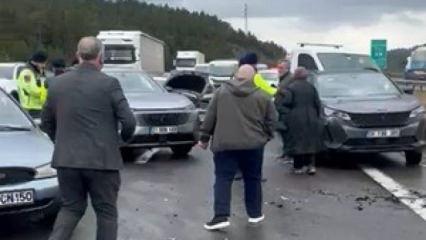 Bolu'da yağmur felaket getirdi: Zincirleme kazada 6 yaralı var