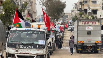 Gazze&rsquo;ye T&uuml;rk yardım vakfı aracılığı ile 600 bin litre i&ccedil;me suyu ulaştırıldı