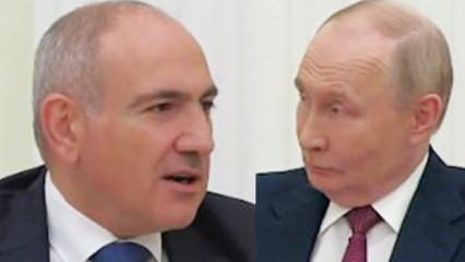 D&uuml;nya o anları canlı izledi: Paşinyan'dan Putin'in isteğine ret
