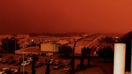 Korku filmi gibi! Toz bulutu &uuml;lkeyi adeta yuttu