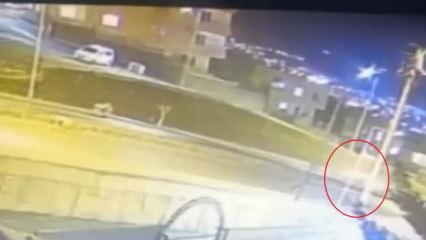 Şırnak'ta otomobilin alt yola u&ccedil;tuğu kaza kamerada