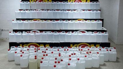 Sahte alkol operasyonu: 1 ton etil alkol ele ge&ccedil;irildi