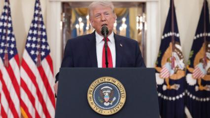 Trump beklenen konuşmayı yaptı! '&Ccedil;ok sert bir darbe indireceğiz'