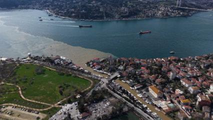 Yağışların ardından İstanbul Boğazı ve Hali&ccedil;'in rengi değişti!