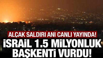İsrail L&uuml;bnan'ın başkenti Beyrut'u vurdu: Canlı yayında al&ccedil;ak saldırı anı!