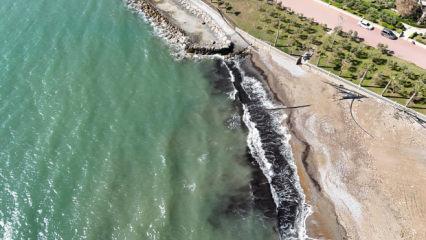 Alanya&rsquo;da sahildeki siyah tabaka &ouml;nce tedirgin etti, ger&ccedil;ek sonradan ortaya &ccedil;ıktı