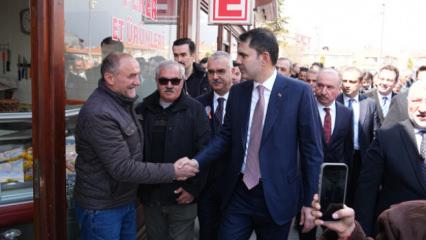 Bakan Kurum'dan esnafa ziyaret: &Ccedil;orum'u &ouml;zlemişiz!
