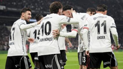 Dolmabah&ccedil;e'de gol yağmuru! Kartal yıldızlarıyla y&uuml;ksekten u&ccedil;tu
