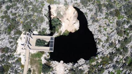 Cennet Obruğu'ndan 13 yıl sonra su &ccedil;ıktı