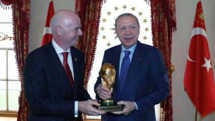 Cumhurbaşkanı Erdoğan, FIFA Başkanı Infantino'yu kabul etti