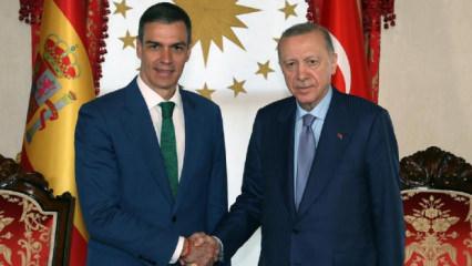 Cumhurbaşkanı Erdoğan, İspanya Başbakanı Sanchez ile g&ouml;r&uuml;şt&uuml;