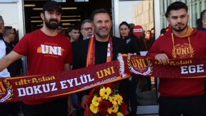 Galatasaray kafilesine İzmir'de coşkulu karşılama