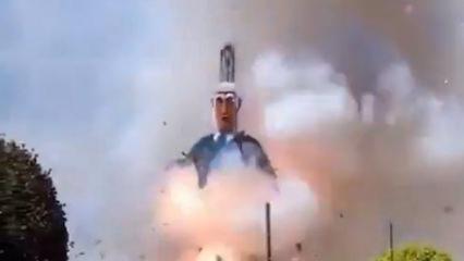 İspanya'daki festivalde Netanyahu'nun kuklası yakıldı