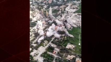 İsrail ordusu paylaştı: G&uuml;ney L&uuml;bnan&rsquo;da yıkım g&ouml;r&uuml;nt&uuml;leri